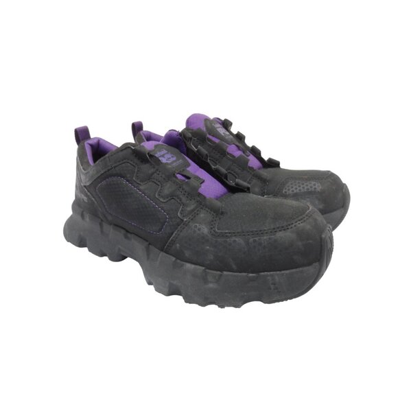 Timberland PRO Shoes - Timberland PRO Women's Powertrain Comp Toe Work Shoes Black/Purple Size 9.5W